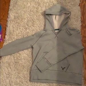 Sweatshirt with fur threw out the sweatshirt